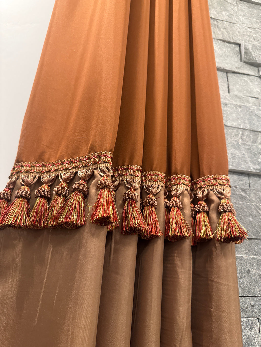 Two Tone Custom Drapery Panel