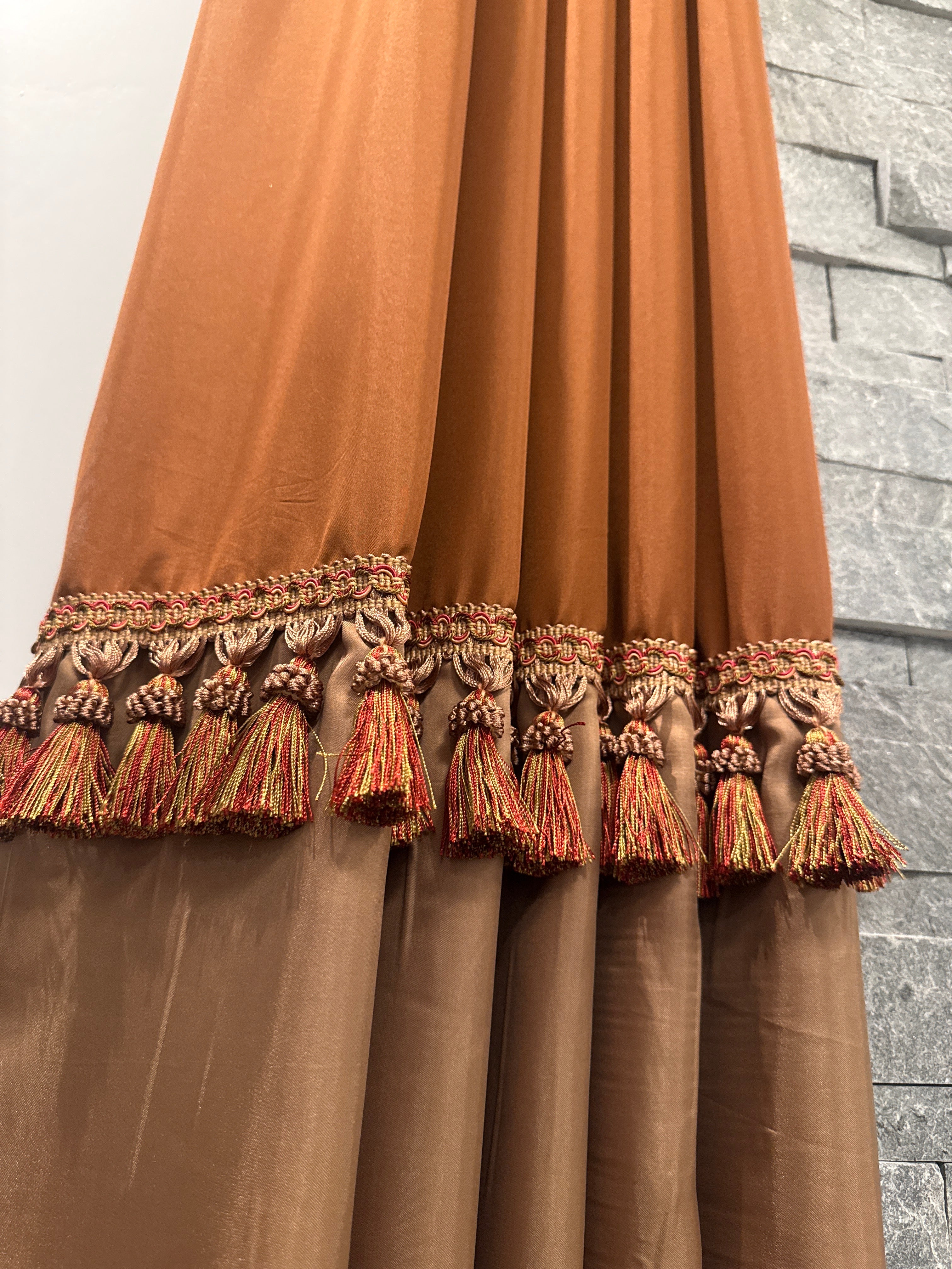Two Tone Custom Drapery Panel