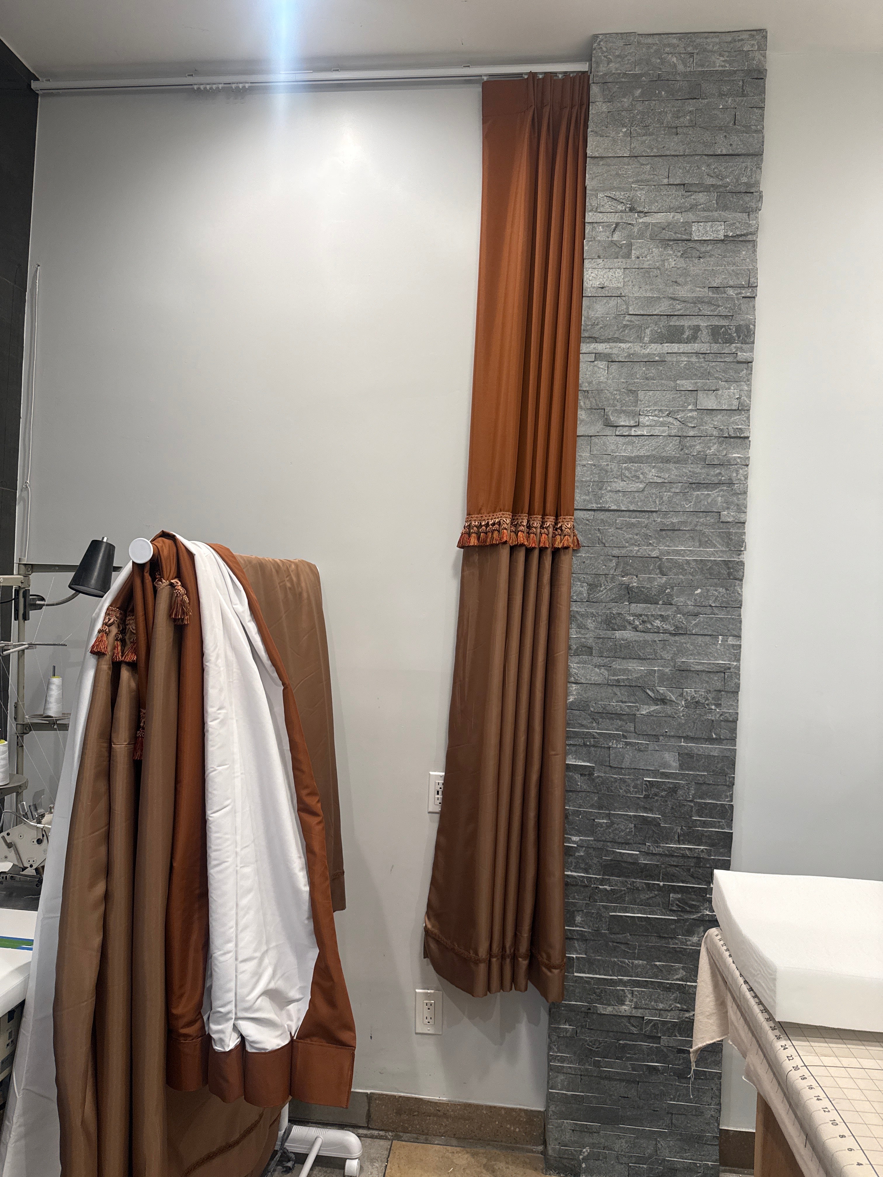 Two Tone Custom Drapery Panel