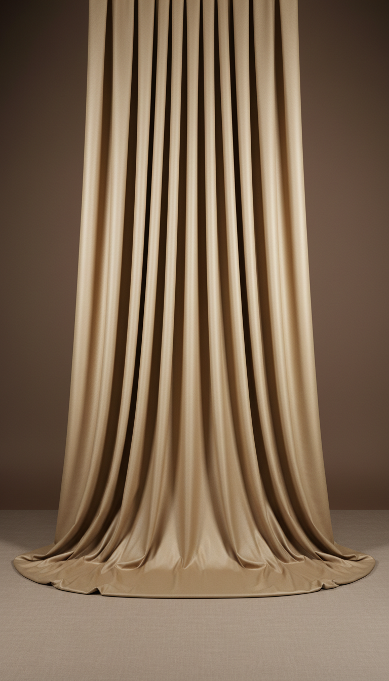 Champagne Silk Custom Drapery Panel