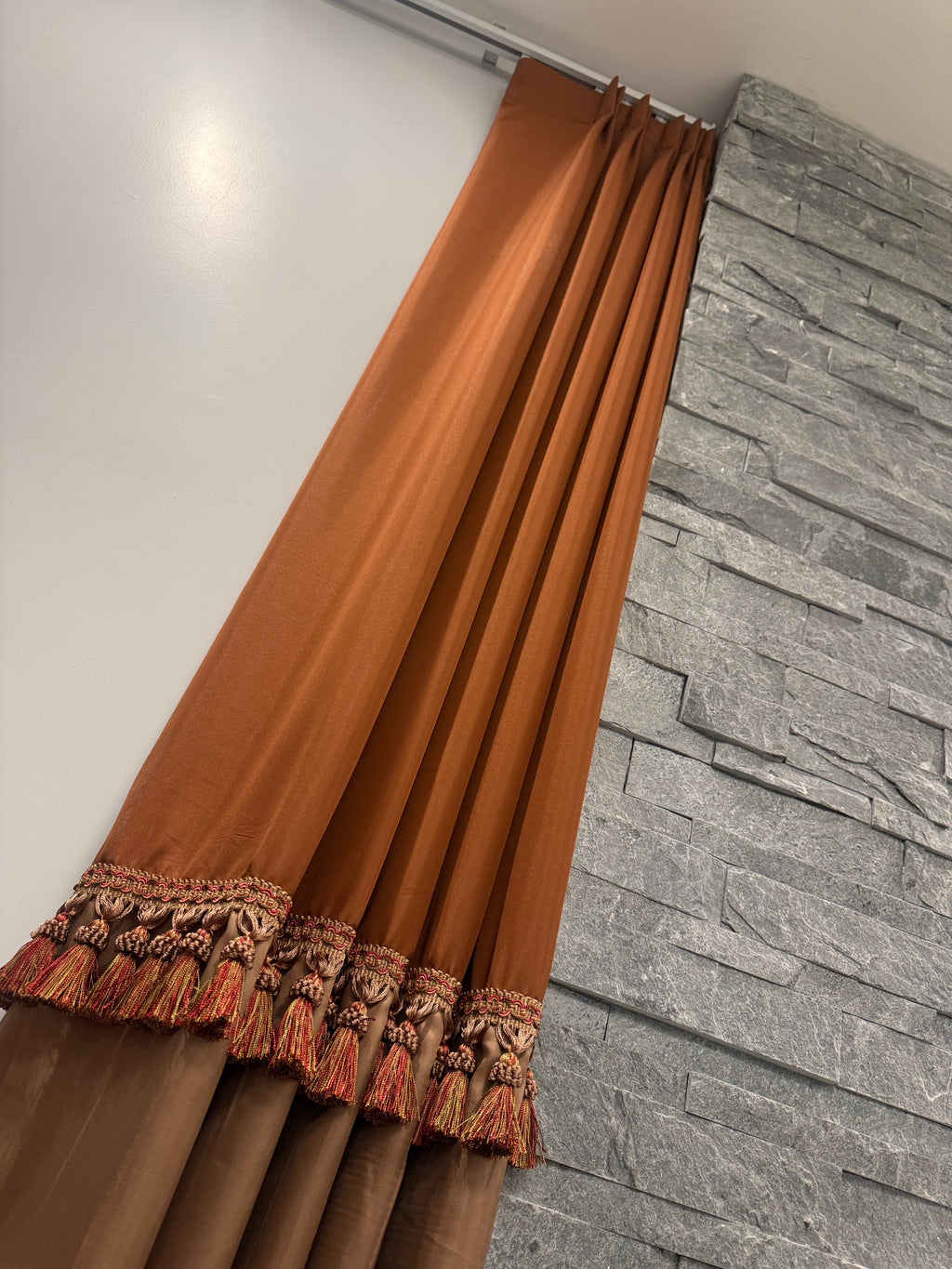 Two Tone Custom Drapery Panel