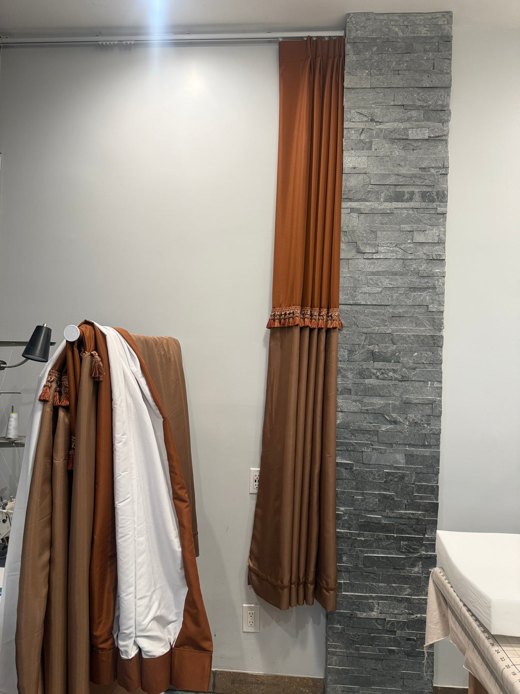 Two Tone Custom Drapery Panel