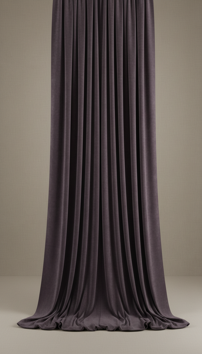 Velvet Aubergine Custom Drapery Panel